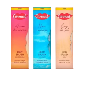 Kit 3 Body Splash Carmed Luz do Sol, Nas Nuvens e Amor de Verão Edição Limitada 200ml